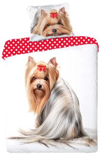 Patalynės užvalkalų komplektas Faro Tekstylia Best Friends Dog, įvairių spalvų, 70 x 90 cm, 140 x 200 cm