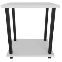 Kavos staliukas Kalune Design Gurnee, balta sp./juoda sp., 35 cm x 44.6 cm x 48.2 cm