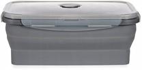 Pārtikas trauks BigBuy Lunch, 1.2 l, 22 cm x 13.7 cm, caurspīdīga krās./pelēka krās.