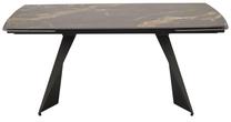 Valgomojo stalas išskleidžiamas Armani, juoda sp./marmuro sp., 165 - 241 cm x 90 cm x 77 cm