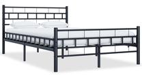 Lova dvigulė VLX Metal 285277, 120 x 200 cm, juoda sp., be čiužinio, su grotelėmis