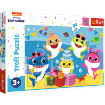 Dėlionė Trefl Happy Baby Shark 14337, 60 cm x 40 cm, 24 vnt., įvairių spalvų