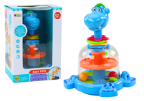 Башня - шар, бегемот Animal Spinner, 24.5 см, синий цв.