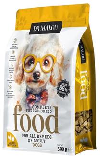 Sausā suņu barība Dr Malou Complete Freeze-Dried Chicken With Pumpkin, vistas gaļa, 0.5 kg