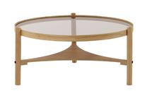 Kavos staliukas Nordure Gifu, oak, 100 cm x 100 cm x 46 cm