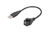 Торцевые Digitus USB 2.0, 16 см, черный цв.