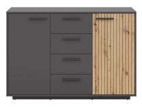Komoda Lukas, ruda sp./pilka sp., 95.5 cm x 139 cm x 40.5 cm