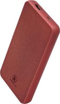 Nešiojamas įkroviklis (Power bank) Hama PackFabric10, 10000 mAh, raudona sp.