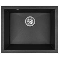 Virtuves izlietne Laveo Ibiza SBI_710U, Black, granīts, 56 cm x 46 cm x 20 cm, melna krās.