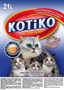 Наполнитель для кошачьего туалета Kotiko, 21 л
