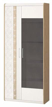 Vitrina DaVita Adel 65.08, smėlio ruda sp., 90 cm x 40 cm x 210 cm