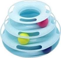 Žaislas katei ATL Tower With Balls ZW12, mėlyna sp., 25.5 cm