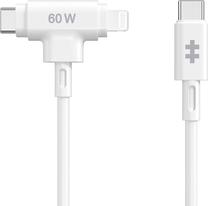 Laidas Targus HyperJuice, Lightning/USB Type-C, balta sp., 60 W