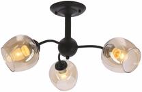 Светильник потолочный Candellux Lighting Breeze 33-52223, E27, 3 x 40 Вт, янтарный цв. / черный цв.