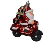 Eglutės žaisliukas Santa, raudona sp., 10 cm, plastikas