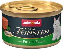 Влажный корм для кошек Animonda Vom Feinsten Mousse, индюшатина/мясо фазана, 0.085 кг