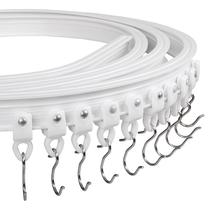Lubinis užuolaidų bėgelis, su priedais Karpol Flexible, 500 cm, balta sp.