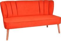 Sofa Hanah Home Moon River 2-Seat, raudona sp./oranžinė sp., 140 x 71 cm x 78 cm