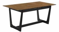 Valgomojo stalas išskleidžiamas Homla Pahkel, ruda sp./juoda sp., 140 - 175 cm x 90 cm x 76 cm