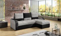 Kampinė sofa Aris Berlin 01, Soft 11, juoda sp./pilka sp., 150 x 250 cm x 90 cm