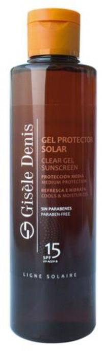 Gelis įdegio priežiūrai Gisele Denis Clear SPF15, 200 ml