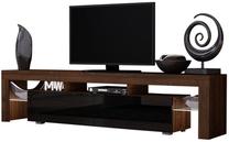 ТВ стол Pro Meble Milano 200, черный цв./ореховый цв., 200 см x 35 см x 45 см
