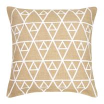 Наволочка для декоративной подушки myHome Jute Honeycomb, белый цв./бежевый цв., 42 см x 42 см