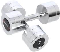Svaru komplekts HMS Chrome Dumbbells, 2 x 7 kg