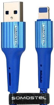 Kabelis Somostel 025928, Lightning/USB Type A, 100 cm, mėlyna sp.