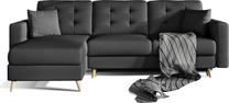 Kampinė sofa Asgard L Soft 11, juoda sp., 162 x 248 cm x 93 cm