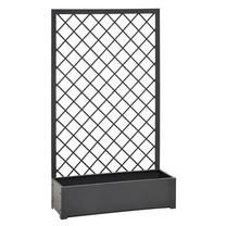 Ziedu kaste Verdemax Steel Jasmine, metāls, 90 cm x 32 cm, antracīta krās.