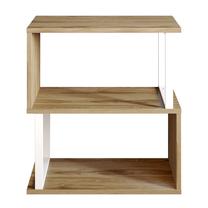 Pastatoma lentyna Kalune Design Lima 875ZNA3662, balta sp./riešuto sp., 64.4 cm x 60 cm x 29.5 cm