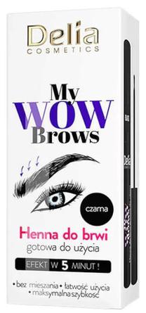Antakių ir blakstienų dažai Delia Cosmetics My Wow Brows, 6 ml, juoda sp. black