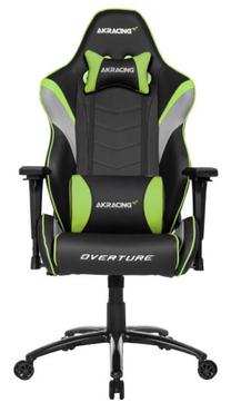 Žaidimų kėdė AKRacing Overture, juoda/žalia/pilka