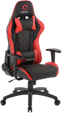 Игровой стул Onex GX220, 47 x 53 x 125 - 135 см, черный цв./красный цв.