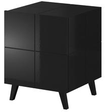 Naktinis staliukas Cama Meble Reja, juodas, 46 cm x 45 cm x 57.5 cm