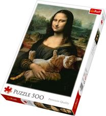 Pusle Trefl Mona Lisa and a purring kitten, 48 cm x 34 cm, 500 tk, mitmevärviline