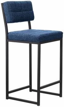 Baro kėdė Kalune Design Retro 225ALN1120, matinė, tamsiai mėlyna (navy) sp., 40 cm x 40 cm x 98 cm