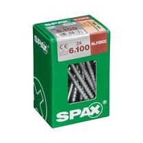 Koka skrūve, universāls Spax, 6 x 100 mm, balta krās., 24 gab.