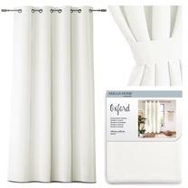 Nakts aizkari AmeliaHome Oxford Eyelets, balta krās., 140 cm x 250 cm