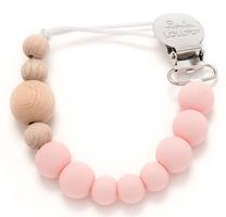 Čiulptukų ir kramtukų laikiklis Loulou Lollipop Delicate Pink, rožinė sp.