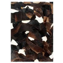 Ковер VLX Genuine Hair-On Patchwork, белый цв./черный цв./коричневый цв., 150 см x 80 см