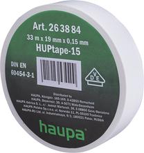 Elektriisolatsiooniteip Haupa HUPtape-15, valge v., 33 m