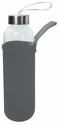 Ūdens pudele Michelino 53022, antracīta krās., stikls/neoprēns, 0.5 l