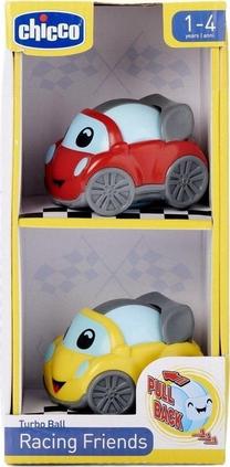 Наборы автомобилей Chicco Turbo Ball Racing Friends, красный цв./желтый цв.