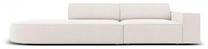 Sofa Micadoni Home Jodie Rounded Open 3 Seats, smėlio sp., kairinė, 262 x 102 cm x 70 cm