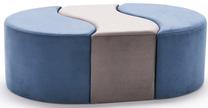 Pufas Hanah Home Alya, mėlyna sp./ruda sp., 120 cm x 80 cm x 40 cm