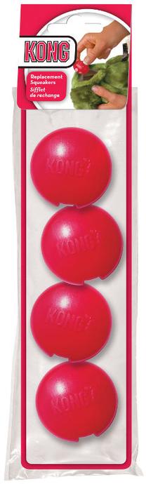 Rotaļlieta sunim Kong Large Replacement Squekers 4 gab., L, sarkana
