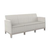 Õuesohva Keter Scandi Form 3, hall v./helebeež, 180.2 cm x 73 cm x 77.5 cm