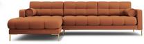 Kampinė sofa Cosmopolitan Design Bali, aukso sp./brick red s., kairinė, 185 x 293 cm x 75 cm